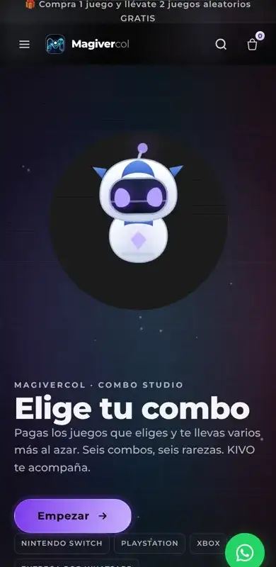 Combo Studio de magivercol.com en celular